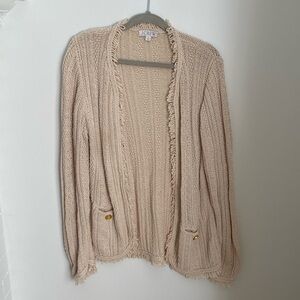 JCrew long fringe cardigan NWOT